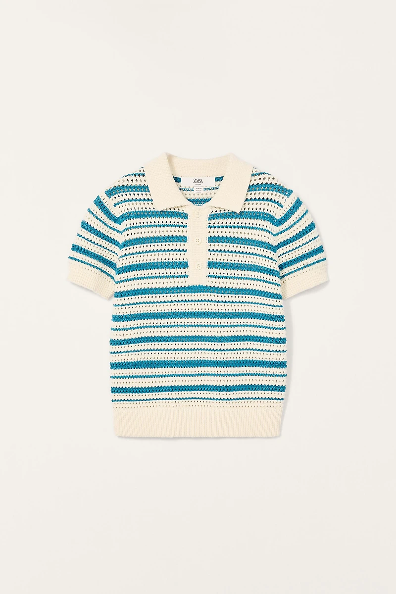 STRIPED KNIT POLO SHIRT LIMITED EDITION
