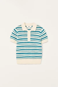STRIPED KNIT POLO SHIRT LIMITED EDITION
