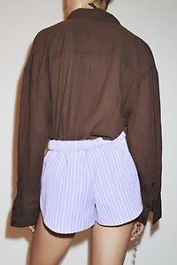 TURN-UP WAIST MINI SHORTS