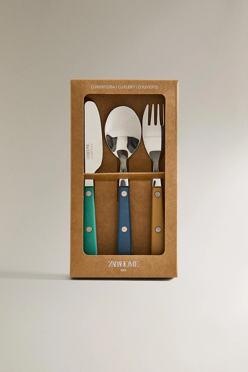 CHILDREN'S COLORED CUTLERY SET
