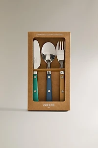 CHILDREN'S COLORED CUTLERY SET