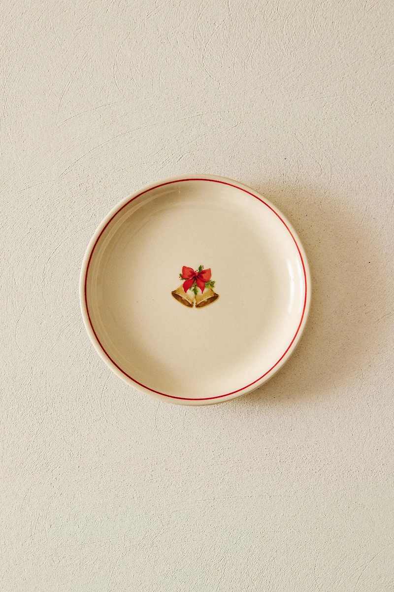 STONEWARE SIDE PLATE WITH CHRISTMAS MOTIF