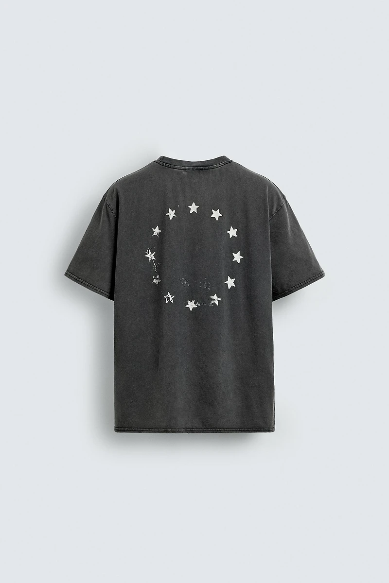 WASHED PRINT T-SHIRT