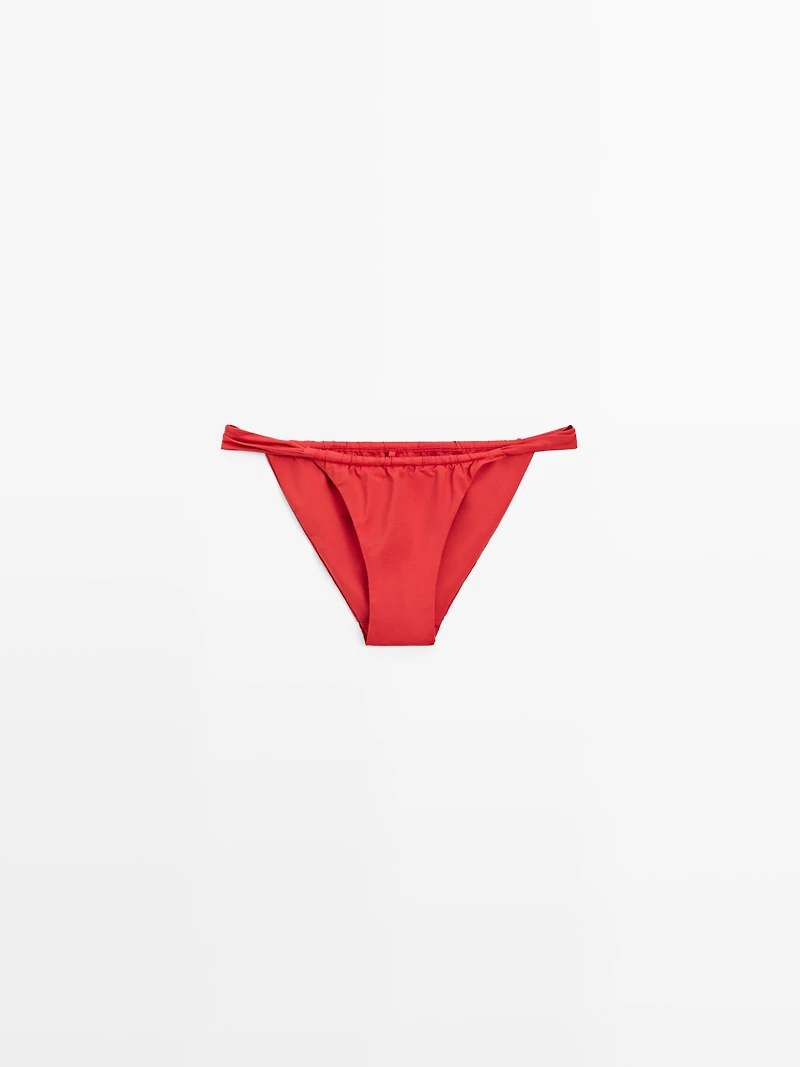 Gathered bikini bottoms