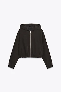 HOODED BOMBER JACKET