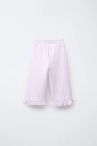 SWISS EMBROIDERED JACQUARD PANTS