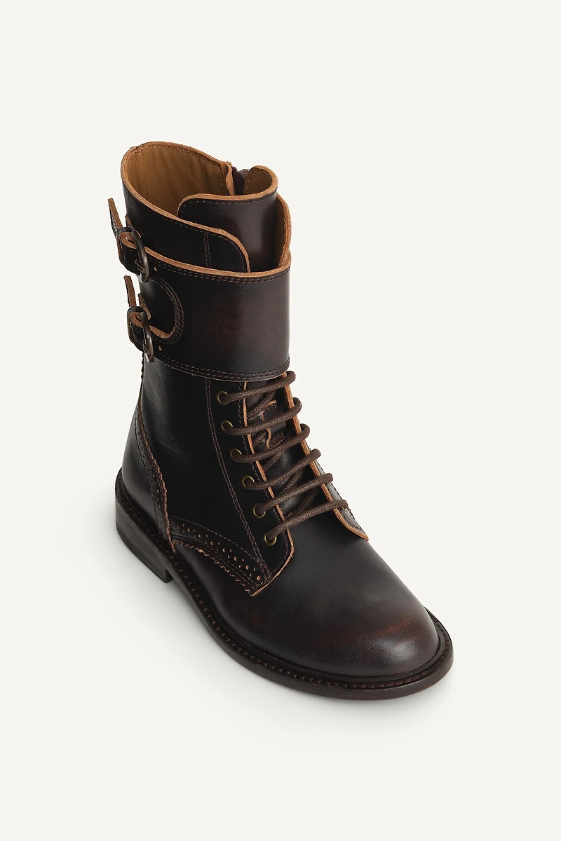BOTTINES EN CUIR À LACETS ÉDITION LIMITÉE