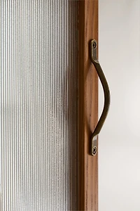 ASH WOOD STORAGE UNIT WITH GLASS DOORS