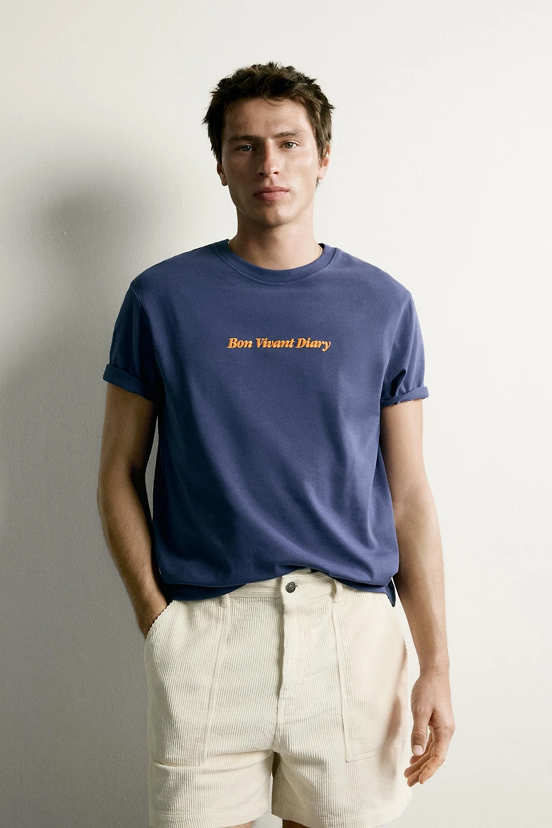 RELAXED FIT EMBROIDERED T-SHIRT