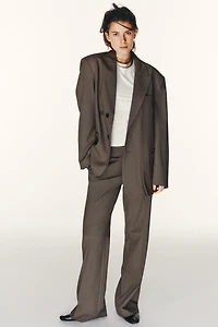 BLAZER OVERSIZE À RAYURES EN DOUBLE TISSU