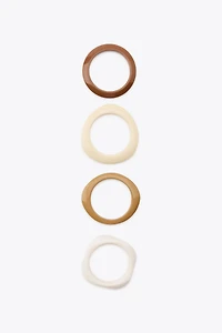 LOT DE 4 BRACELETS EN RÉSINE