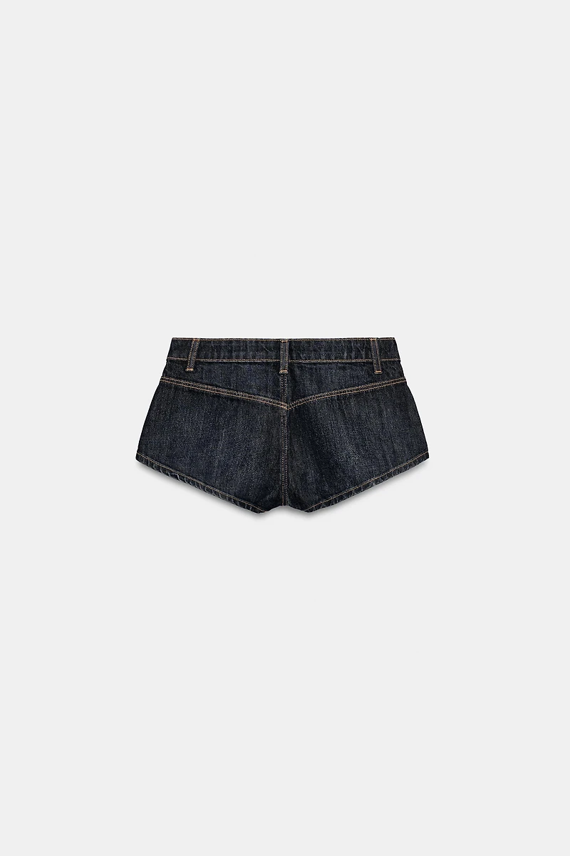 TRF MID-RISE DENIM MINI SHORTS