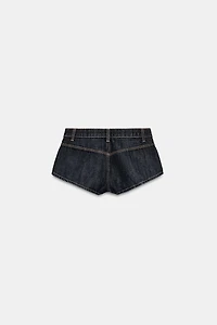 TRF MID-RISE DENIM MINI SHORTS