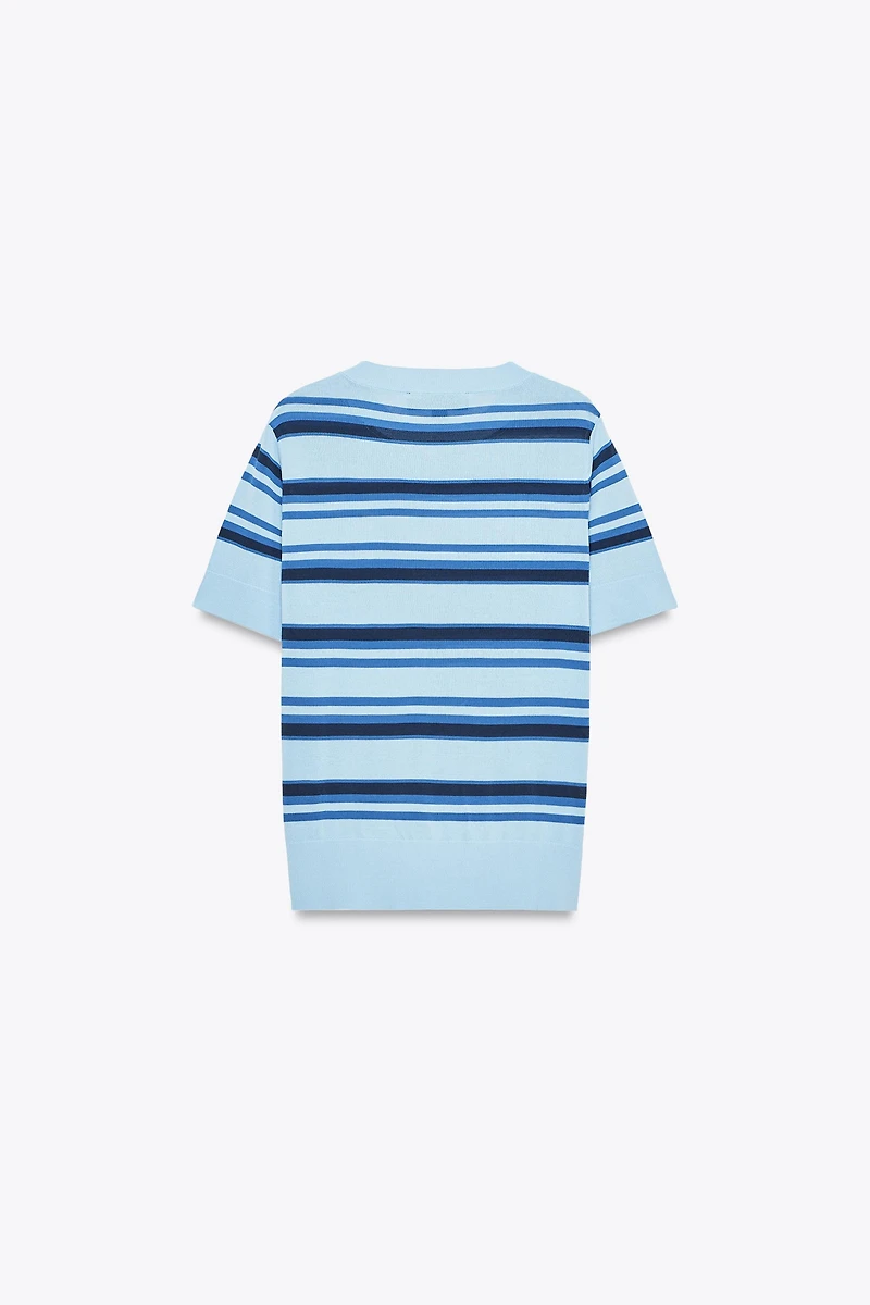 STRIPED KNIT TOP
