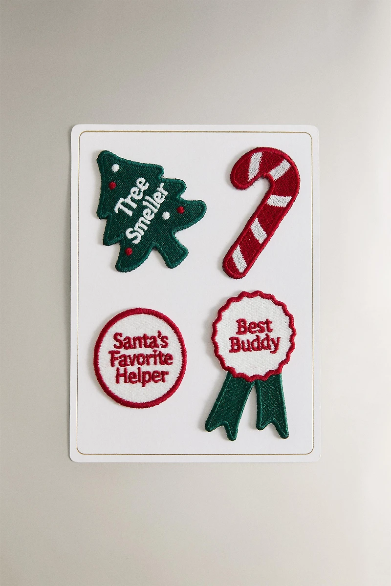 THERMO-ADHESIVE CHRISTMAS PATCHES (PACK OF 4)