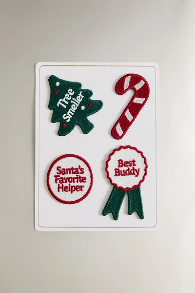 THERMO-ADHESIVE CHRISTMAS PATCHES (PACK OF 4)