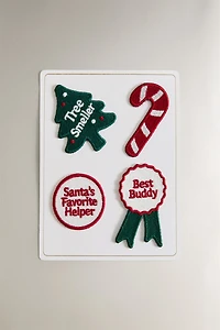 THERMO-ADHESIVE CHRISTMAS PATCHES (PACK OF 4)