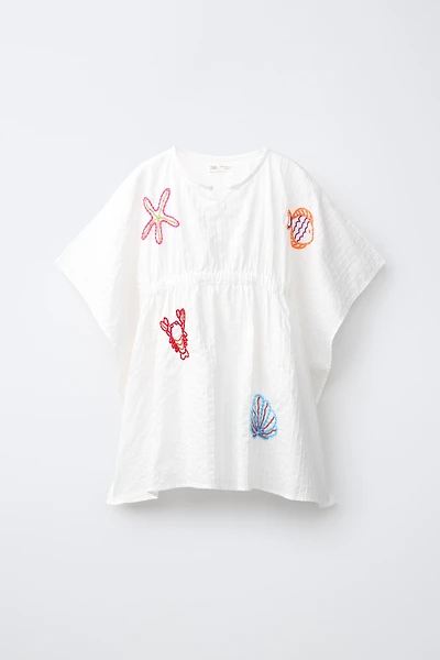 EMBROIDERED SEA BEAD CAFTAN