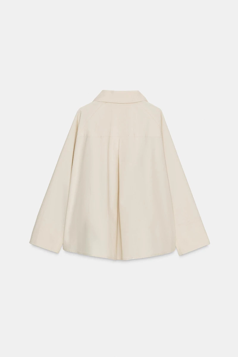 ZW COLLECTION OVERSIZED PLEATED SHIRT