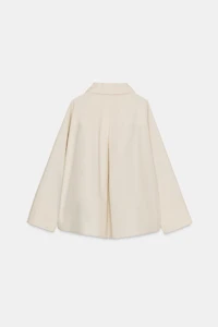 ZW COLLECTION OVERSIZED PLEATED SHIRT