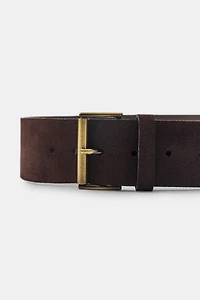 100% SPLIT LEATHER BELT
