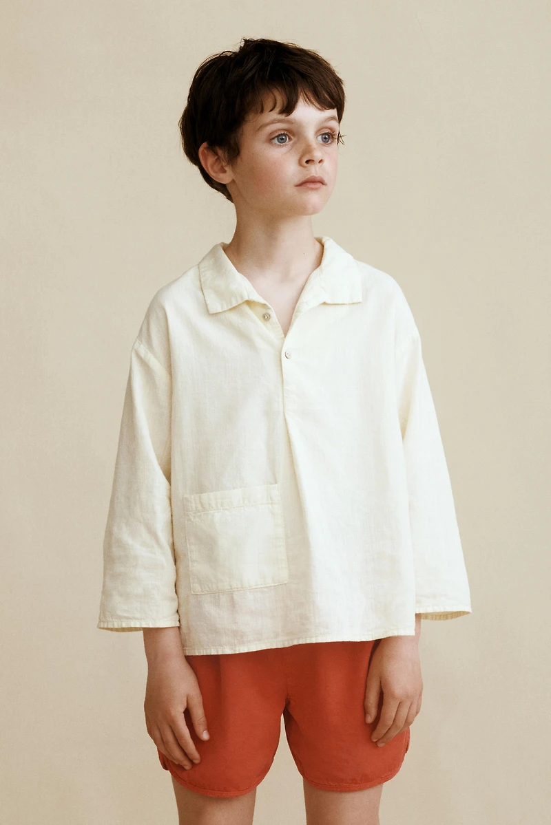 PLEATED SHIRT CREATED BY CARAMEL LONDON X ZARA