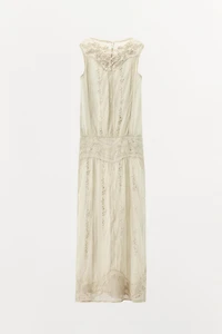 LIMITED EDITION EMBROIDERED LACE BEADED DRESS
