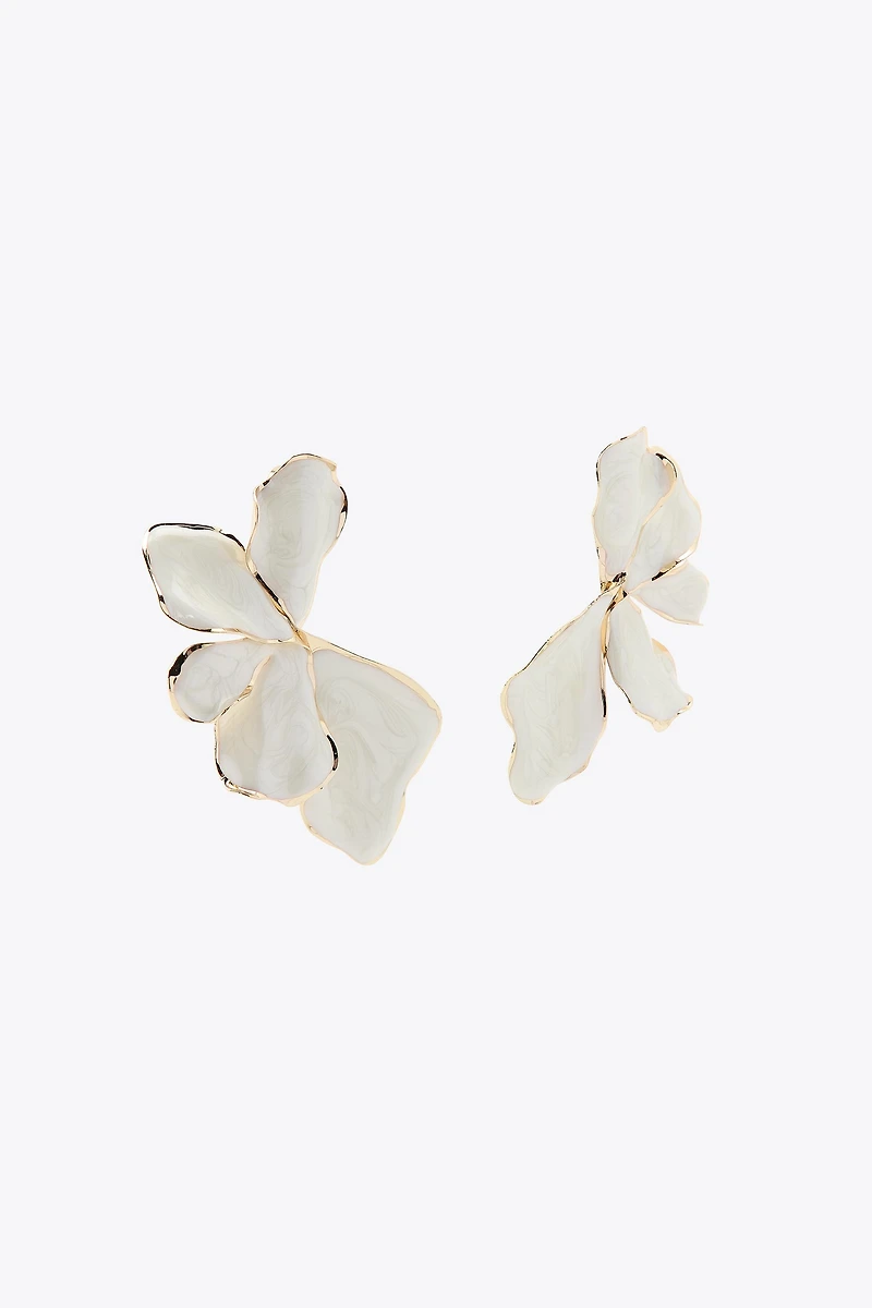 ENAMELED FAN EARRINGS