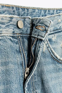TRF MID-RISE BAGGY FOLDED JEANS