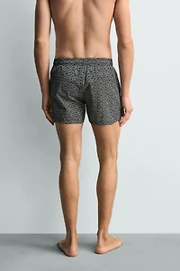 GEOMETRIC PRINT SHORT SWIMSUIT