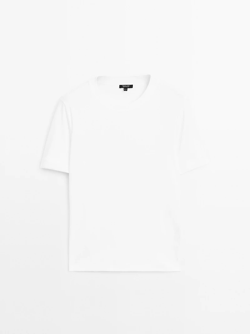 T-shirt à col rond 100 % coton interlock