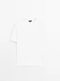 T-shirt à col rond 100 % coton interlock