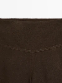 High-waist wide-leg linen trousers