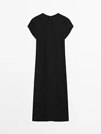 Crepe midi dress