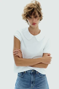 PETER PAN COLLAR T-SHIRT