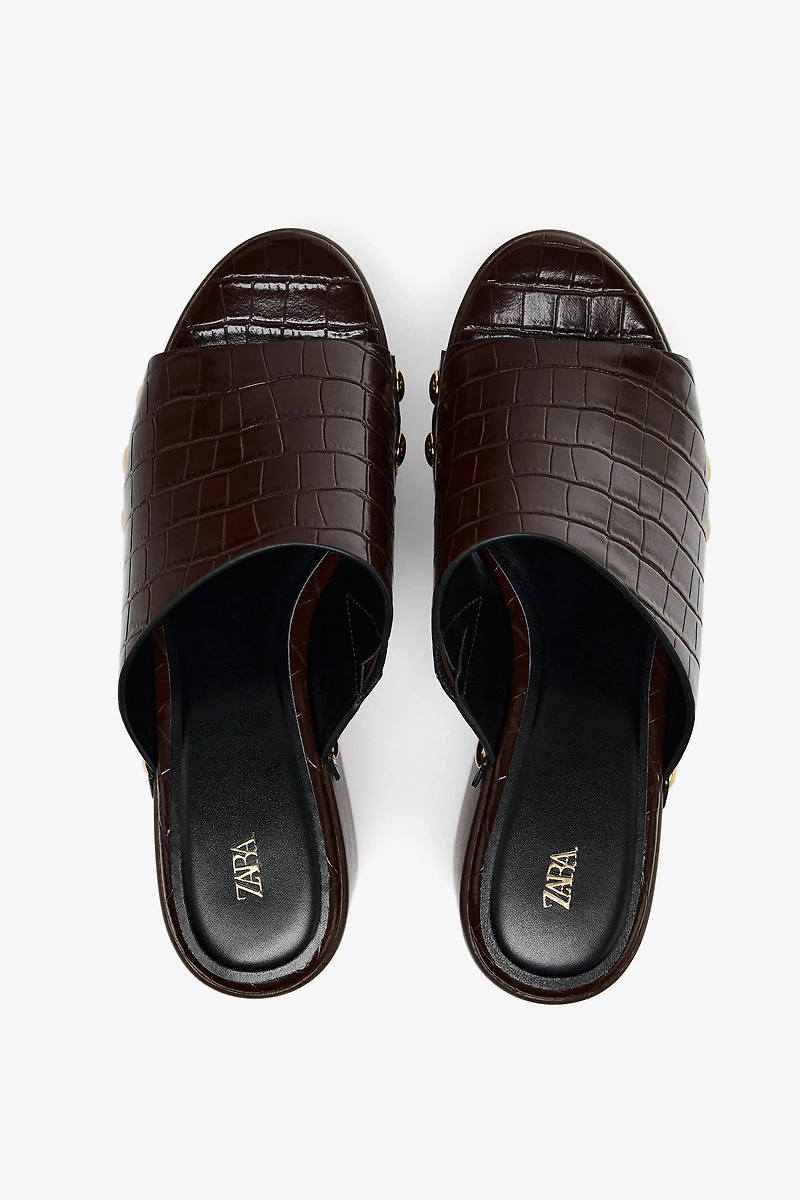 EMBOSSED PLATFORM WEDGES