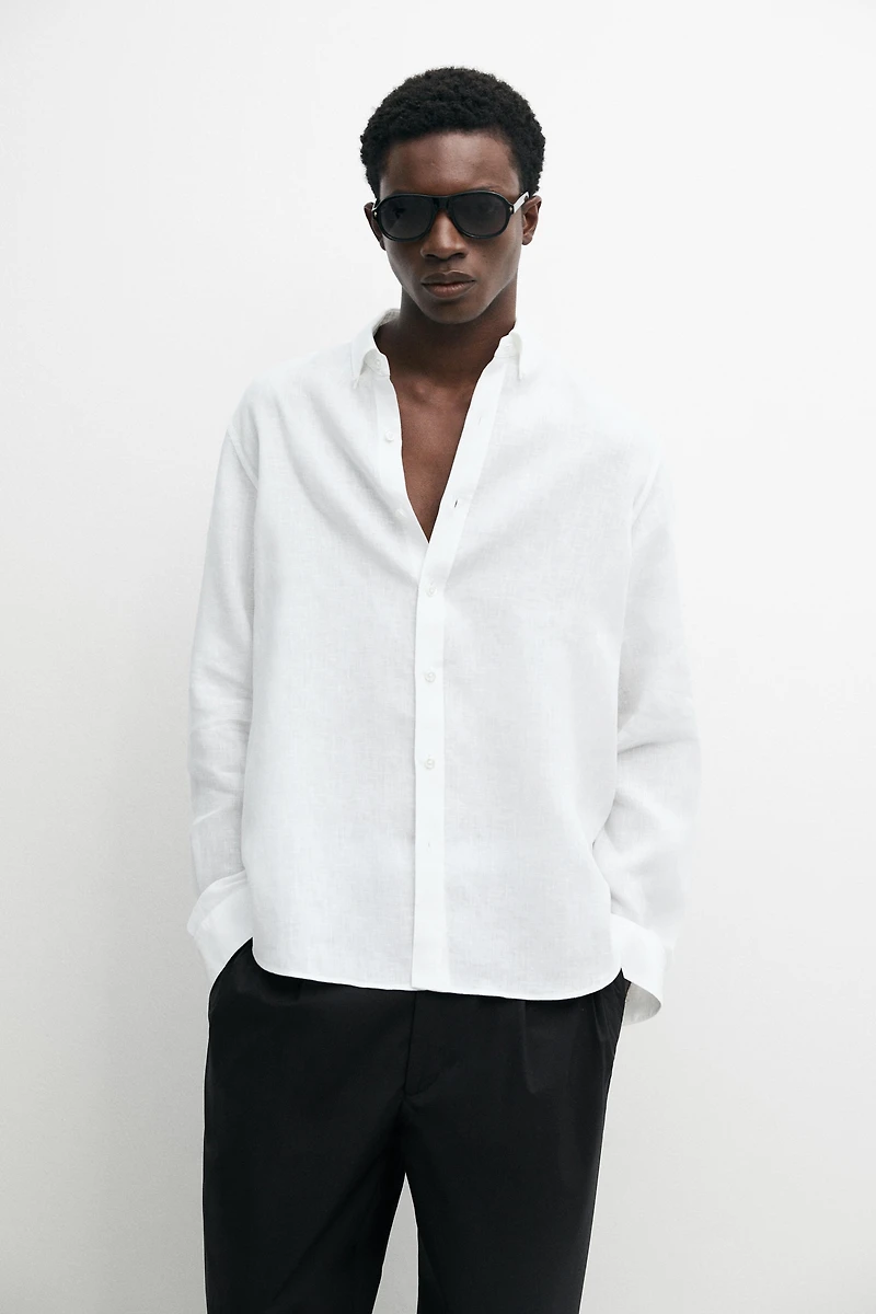 100% linen regular fit shirt