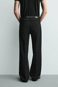 FLARE FIT TEXTURED PANTS