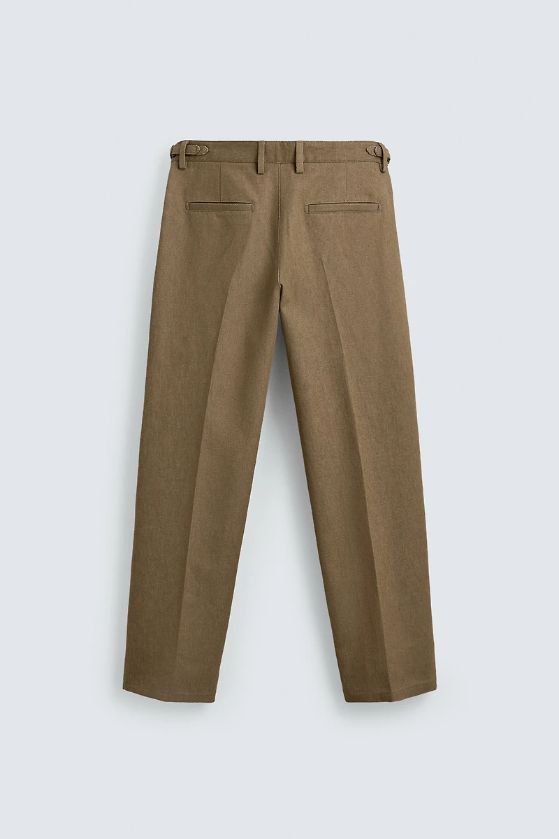 PANTALON STRAIGHT FIT À PASSANTS