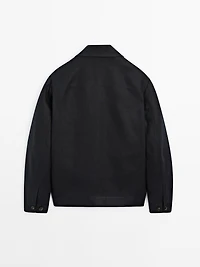 100% linen total look jacket