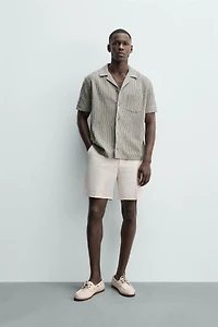 REGULAR FIT SEERSUCKER TEXTURED SHIRT