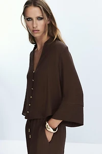 BLOUSE EN GAZE DE COTON