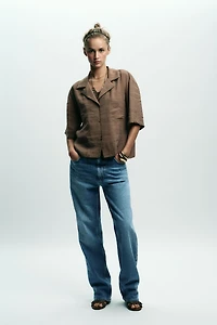 FLOWY SHORT SLEEVE BLOUSE