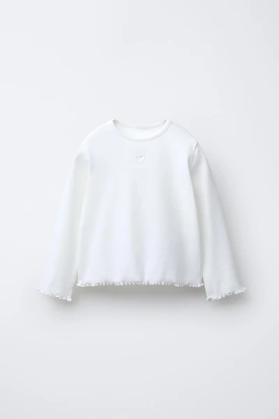 T-SHIRT CÔTELÉ CŒUR