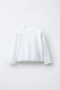 T-SHIRT CÔTELÉ CŒUR