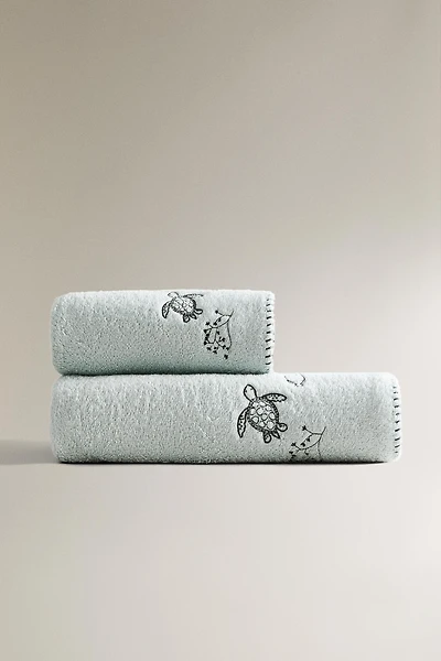 CHILDREN'S TROPICAL SEA BATH TOWEL