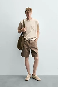 STRIPED JACQUARD POCKET T-SHIRT