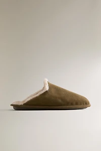COZY LEATHER SLIPPERS
