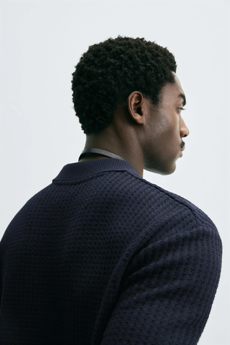 TEXTURED POLO SHIRT