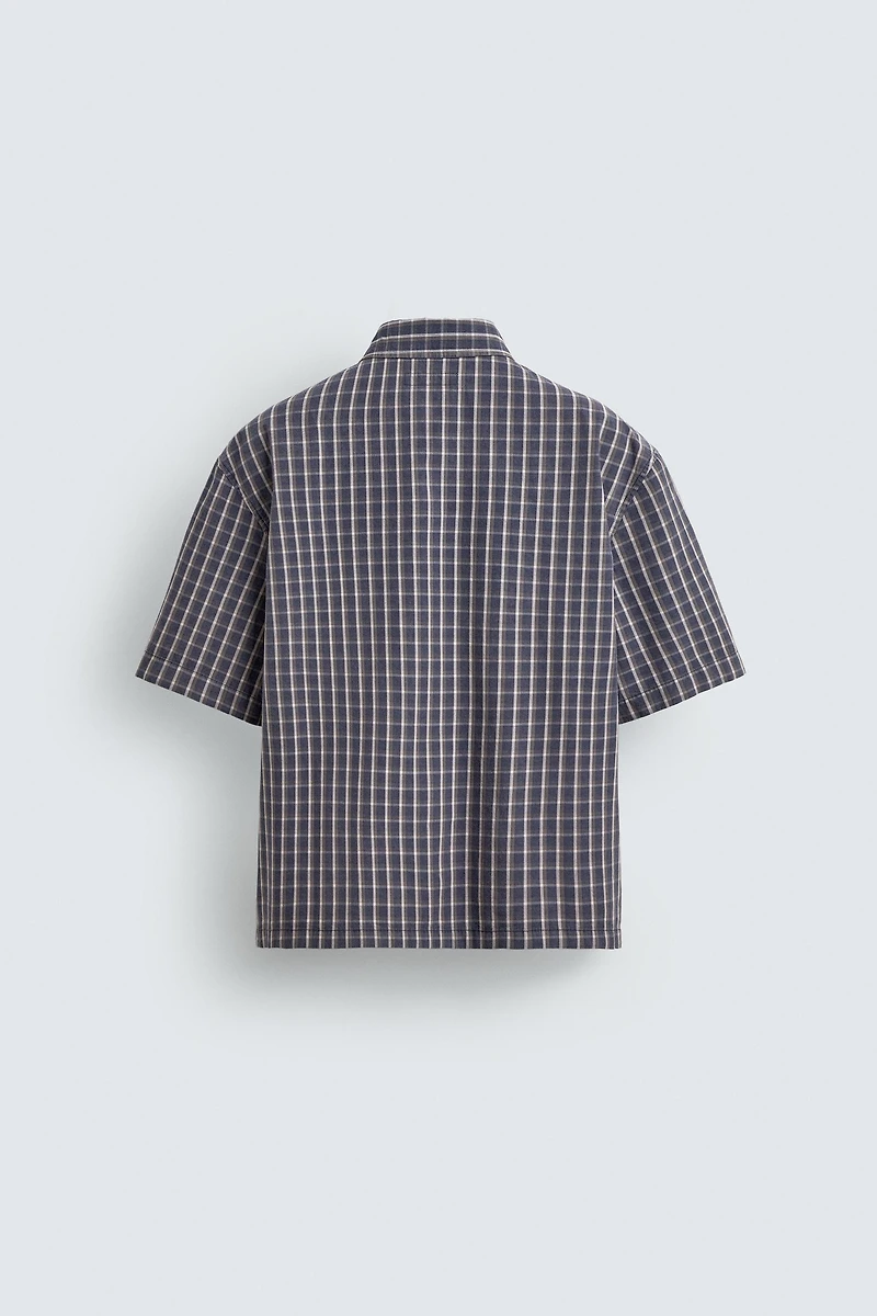 RELAXED FIT PLAID SHIRT